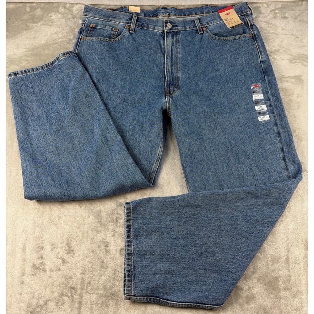Levis Jeans Mens 44x30 550 Relaxed Blue Denim Big & Tall NWT
